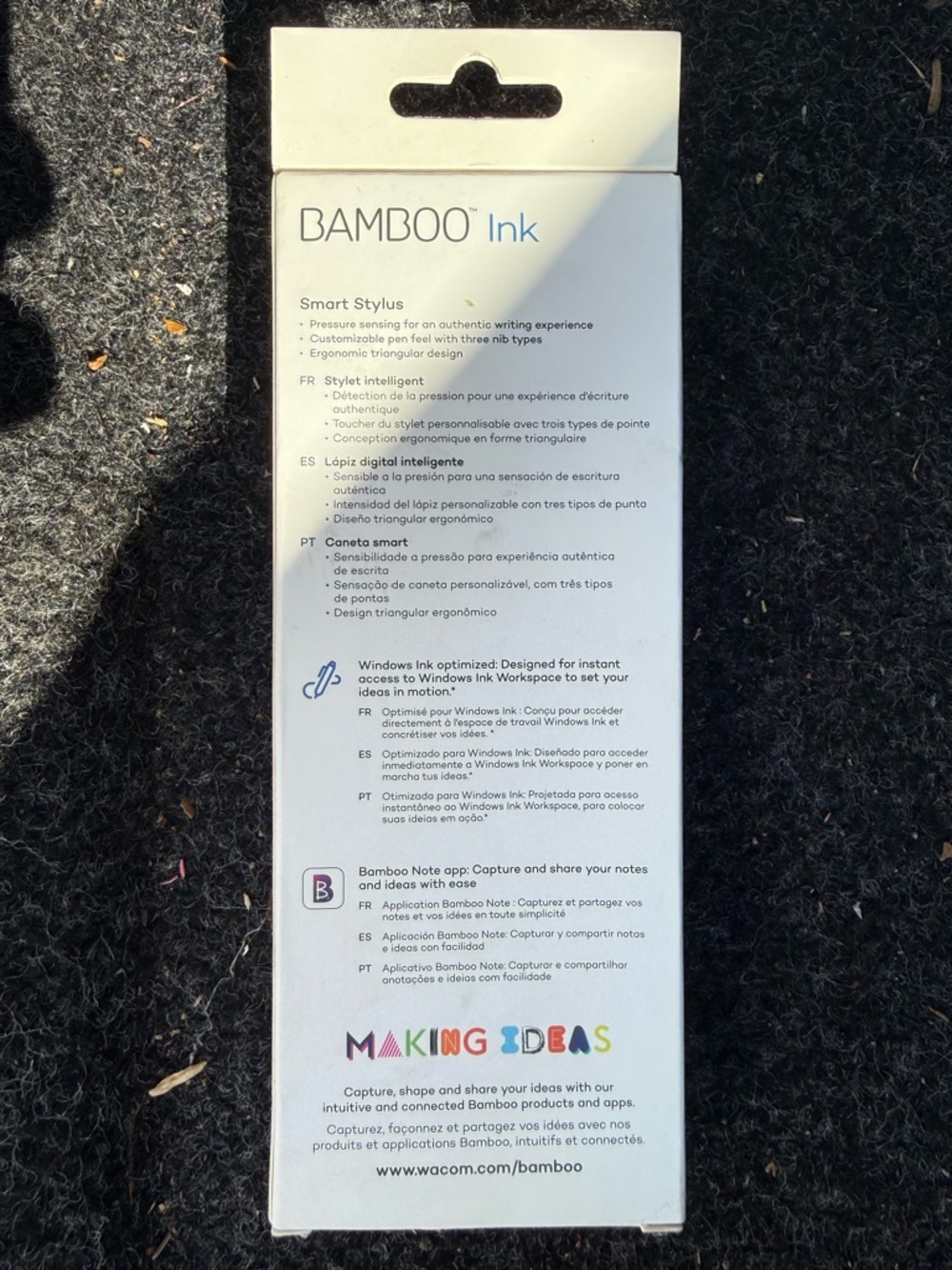 BAMBOO Ink White Smart Stylus Packaging - Picture 2 of 4